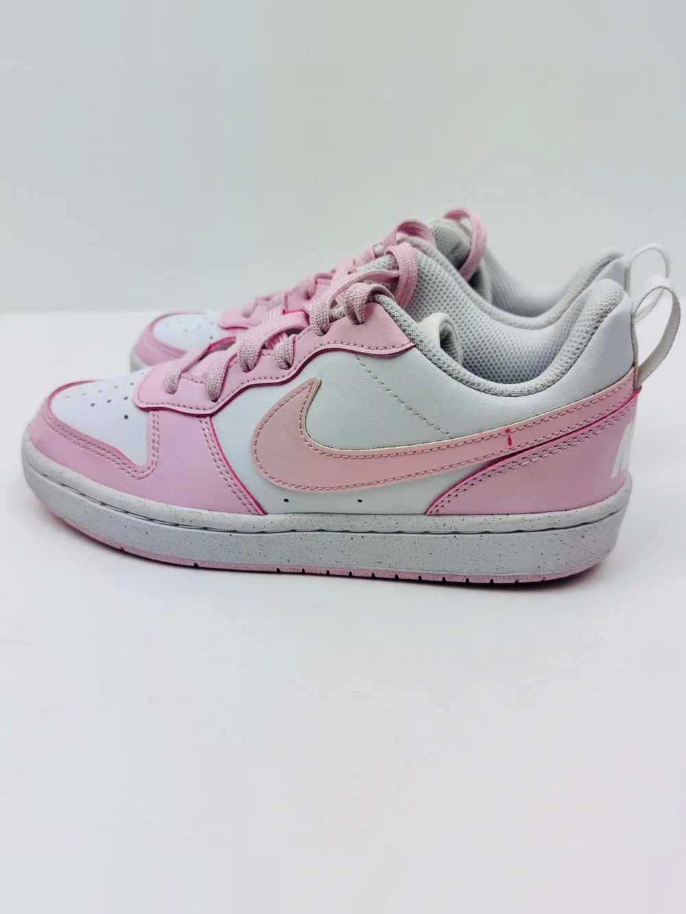 Nike Court Borough Low Recraft GS. White/ Pink. Youth size 3.5. Great condition.